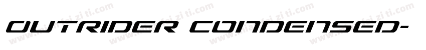 Outrider Condensed字体转换